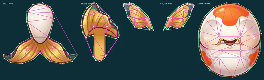 Mesh + weights: Weighted meshes that pass the seam and tear gates.